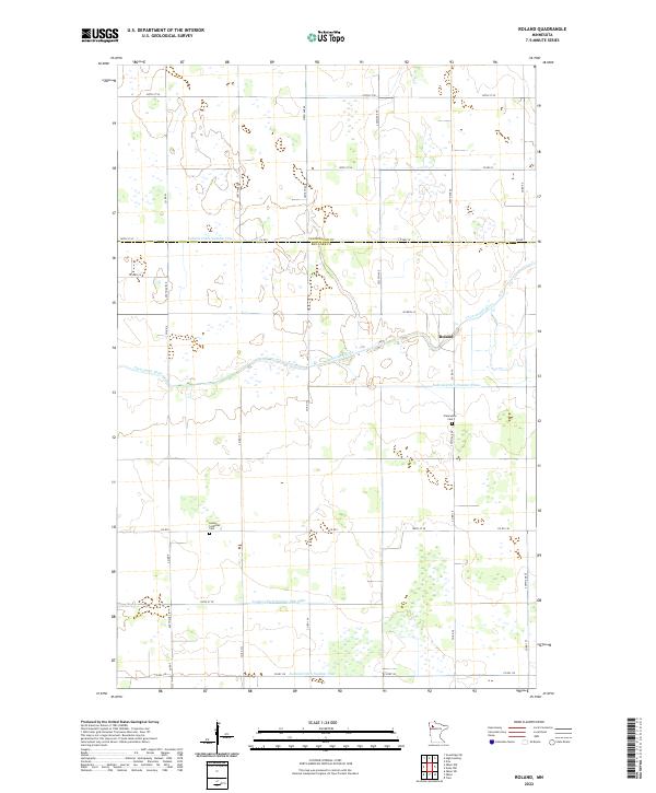 Roland, MN — USGS 7.5-minute topo (2022)
