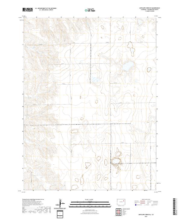 Antelope Creek SE, CO — USGS 7.5-minute topo (2022)