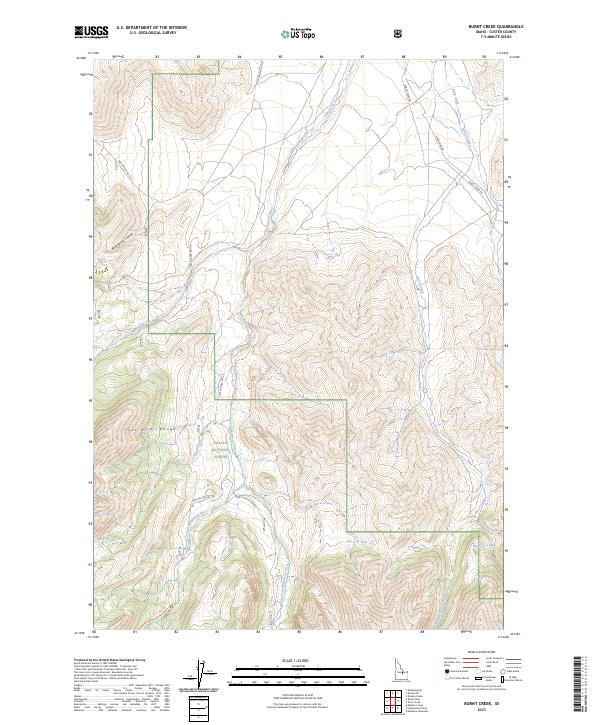 Burnt Creek, ID — USGS 7.5-minute topo (2023)