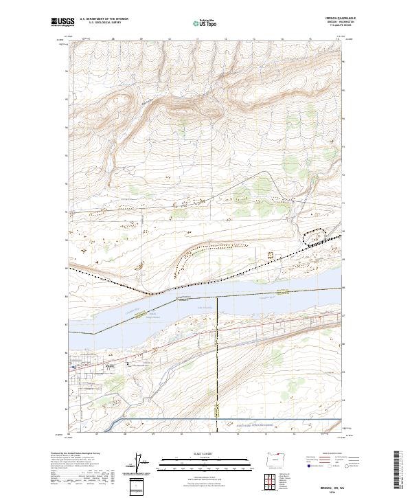 Irrigon, OR-WA — USGS 7.5-minute topo (2024)