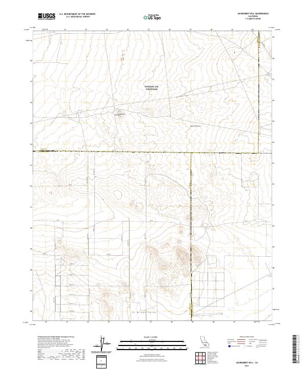 Jackrabbit Hill, CA — USGS 7.5-minute topo (2021)