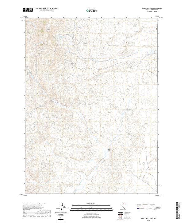 Singletree Creek, NV — USGS 7.5-minute topo (2021)
