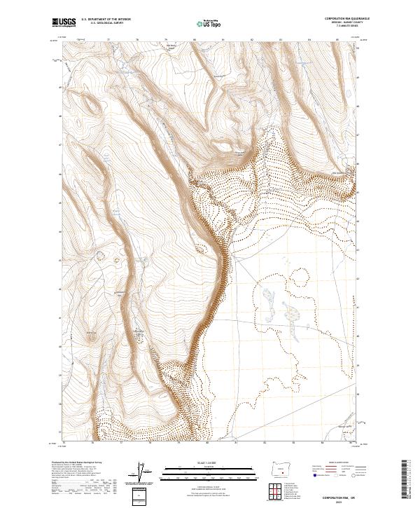 Corporation Rim, OR — USGS 7.5-minute topo (2023)