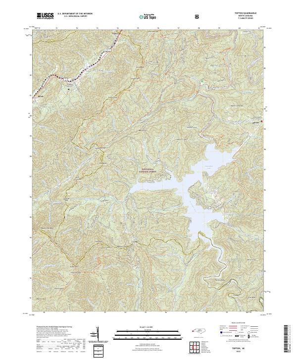 Topton, NC — USGS 7.5-minute topo (2022)