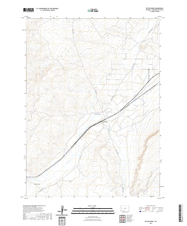 Bitter Creek, WY — USGS 7.5-minute topo (2021)