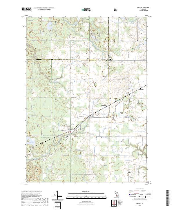 Holton, MI — USGS 7.5-minute topo (2023)