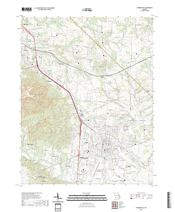 Farmington, MO — USGS 7.5-minute topo (2023)