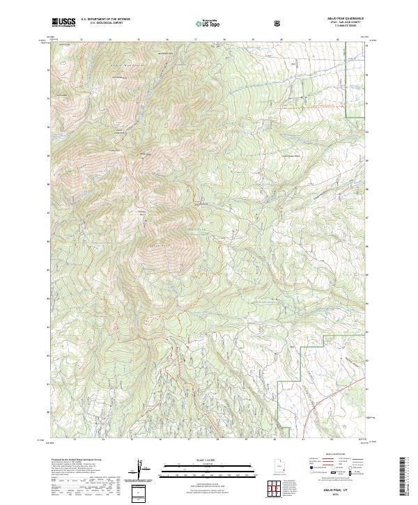 Abajo Peak, UT — USGS 7.5-minute topo (2023)