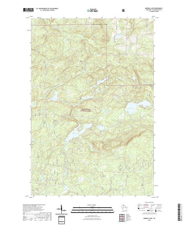 Mineral Lake, WI — USGS 7.5-minute topo (2022)