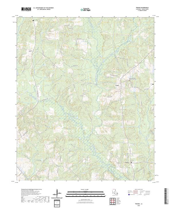 Truxno, LA — USGS 7.5-minute topo (2024)