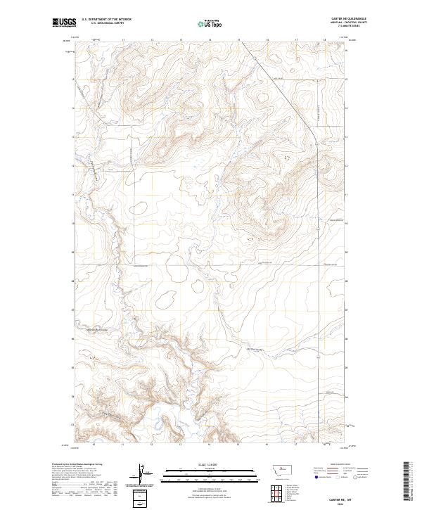 Carter NE, MT — USGS 7.5-minute topo (2024)