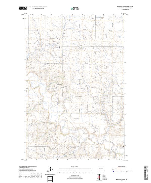 Bratburg Butte, ND — USGS 7.5-minute topo (2024)