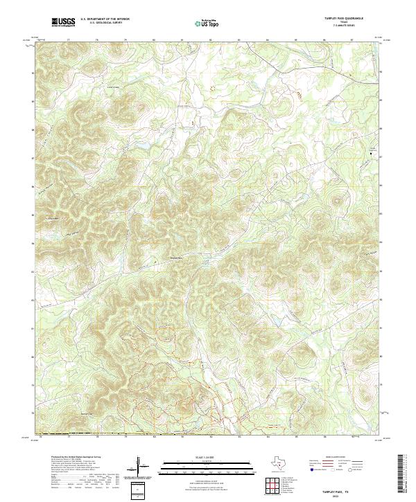 Tarpley Pass, TX — USGS 7.5-minute topo (2022)