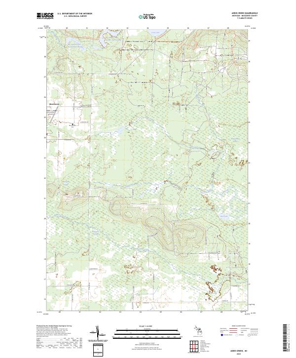 Addis Creek, MI — USGS 7.5-minute topo (2023)