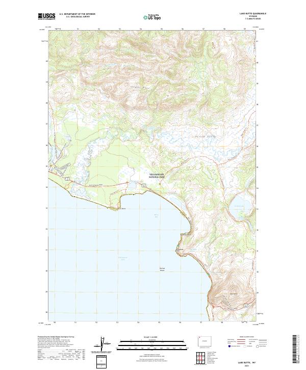 Lake Butte, WY — USGS 7.5-minute topo (2021)