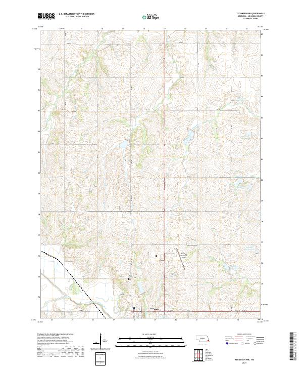 Tecumseh NW, NE — USGS 7.5-minute topo (2021)