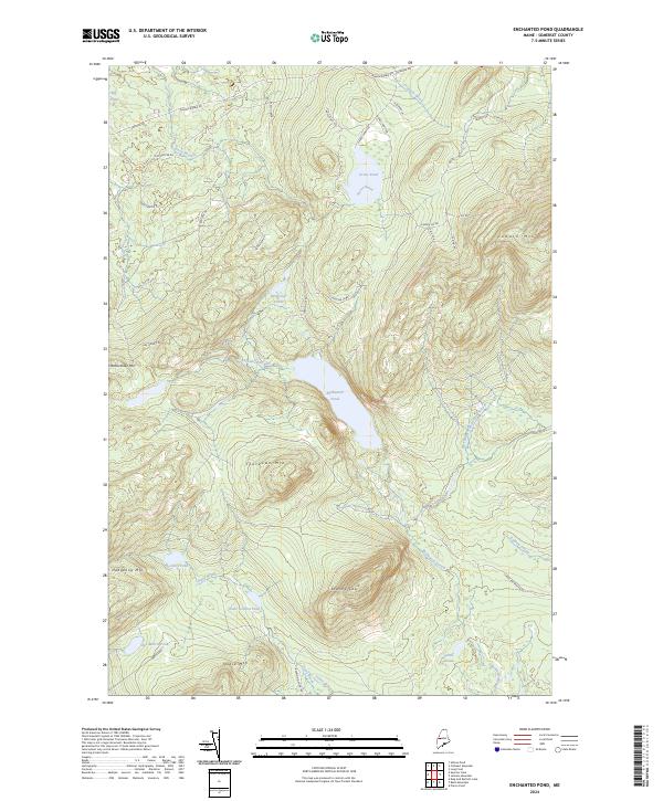 Enchanted Pond, ME — USGS 7.5-minute topo (2024)