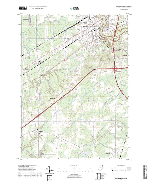 Ashtabula South, OH — USGS 7.5-minute topo (2023)