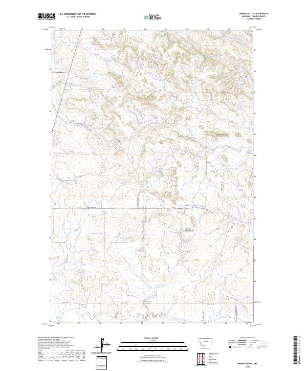 Morris Butte, MT — USGS 7.5-minute topo (2024)