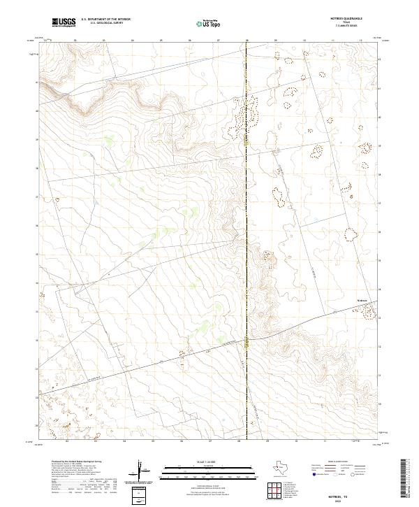 Notrees, TX — USGS 7.5-minute topo (2022)