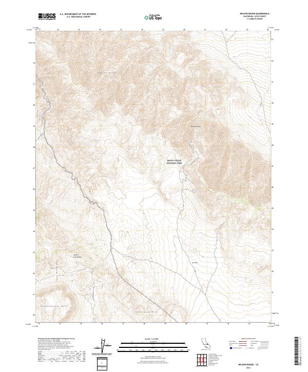 Nelson Range, CA — USGS 7.5-minute topo (2021)