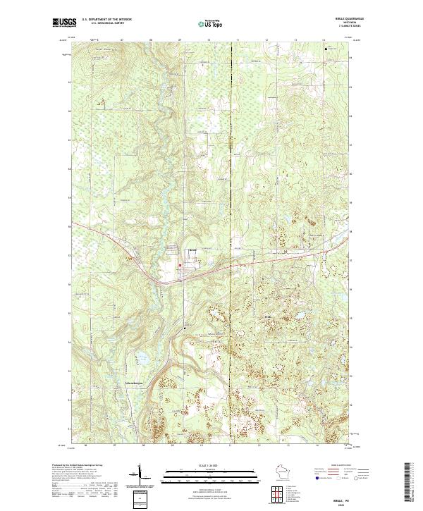 Brule, WI — USGS 7.5-minute topo (2022)