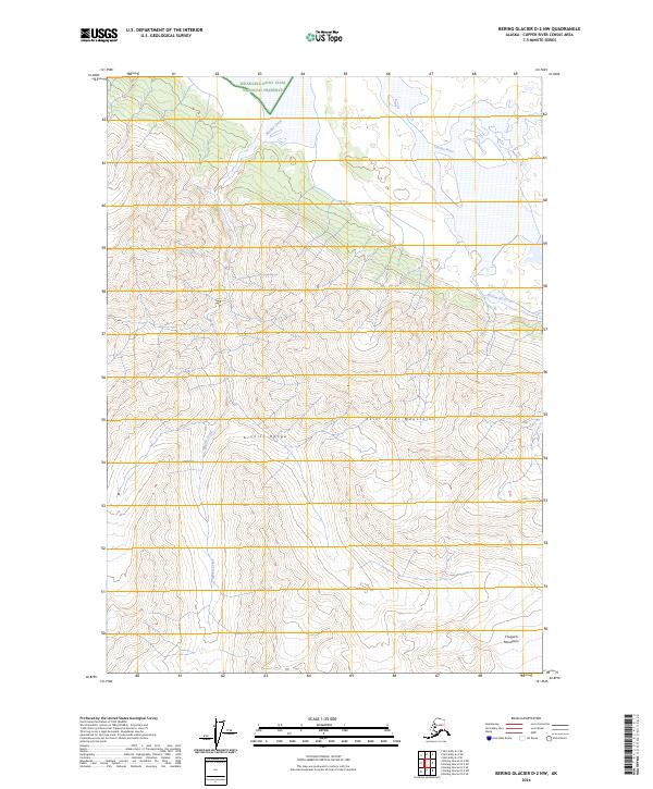 Bering Glacier D-2 NW, AK — USGS 7.5-minute topo (2024)