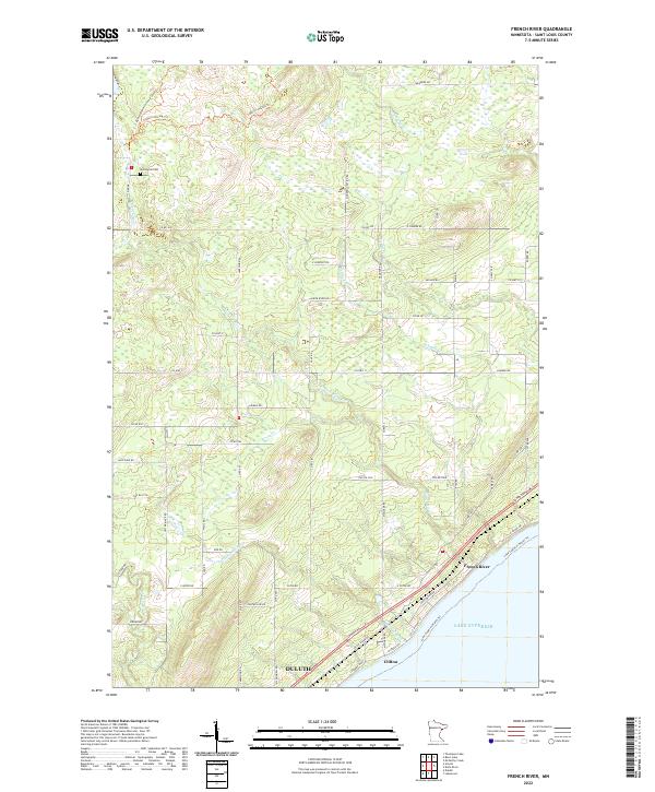 French River, MN — USGS 7.5-minute topo (2022)