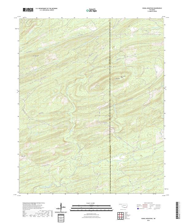 Signal Mountain, OK — USGS 7.5-minute topo (2022)