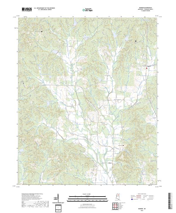 Banner, MS — USGS 7.5-minute topo (2024)