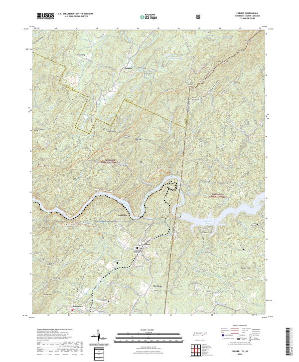 Farner, TN-NC — USGS 7.5-minute topo (2022)