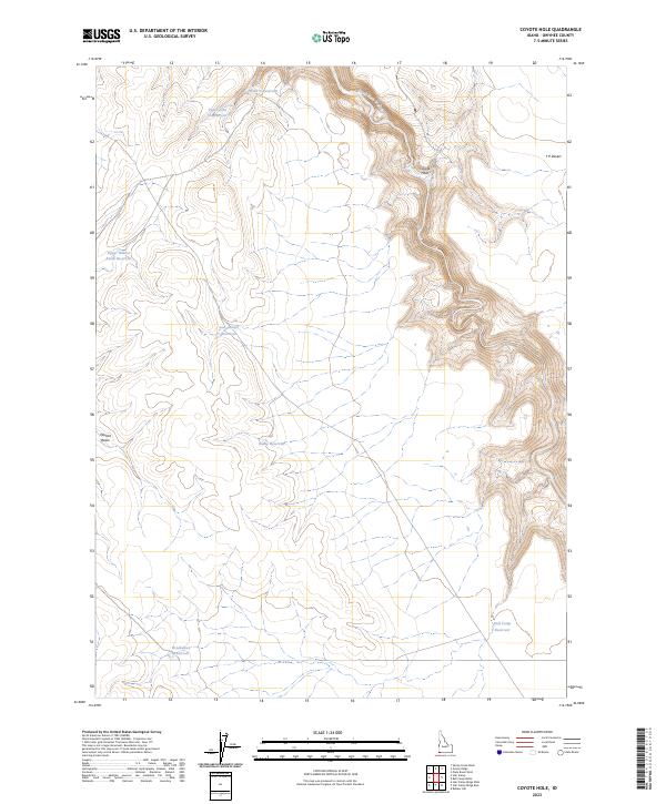 Coyote Hole, ID — USGS 7.5-minute topo (2023)