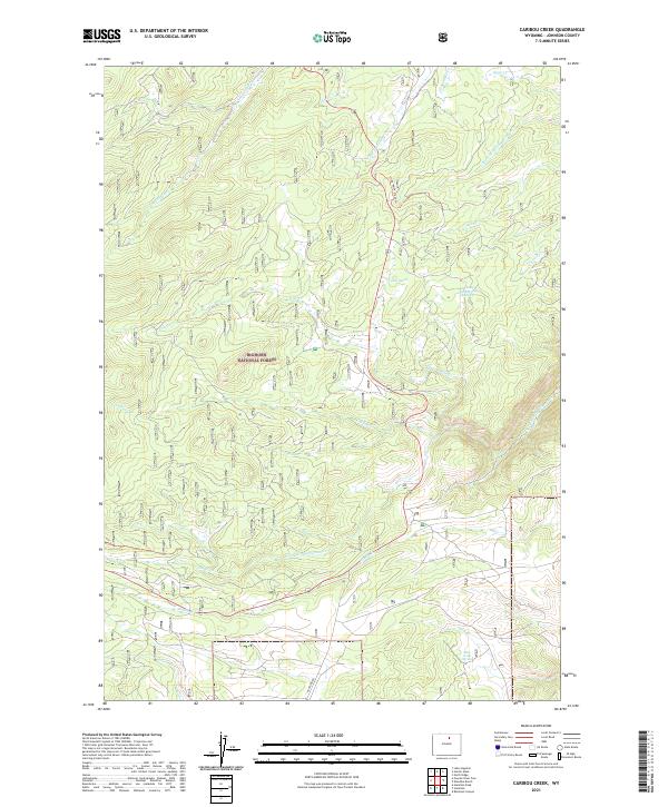 Caribou Creek, WY — USGS 7.5-minute topo (2021)