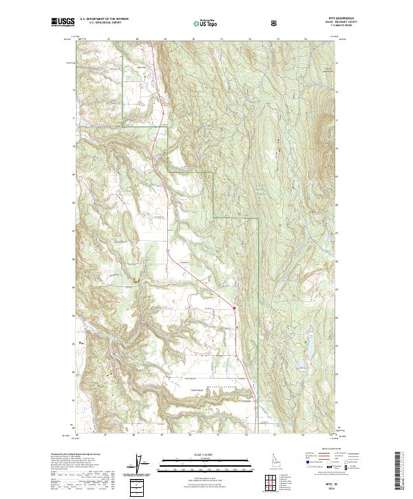Ritz, ID — USGS 7.5-minute topo (2024)