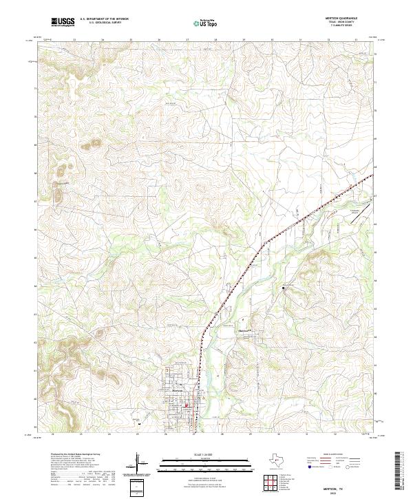 Mertzon, TX — USGS 7.5-minute topo (2022)