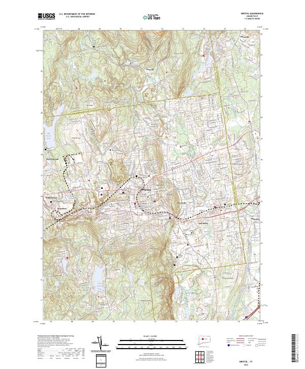 Bristol, CT — USGS 7.5-minute topo (2024)