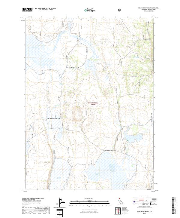 Boles Meadow East, CA — USGS 7.5-minute topo (2021)