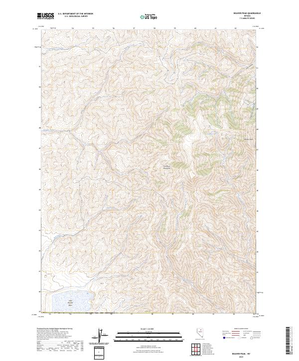 Beaver Peak, NV — USGS 7.5-minute topo (2023)