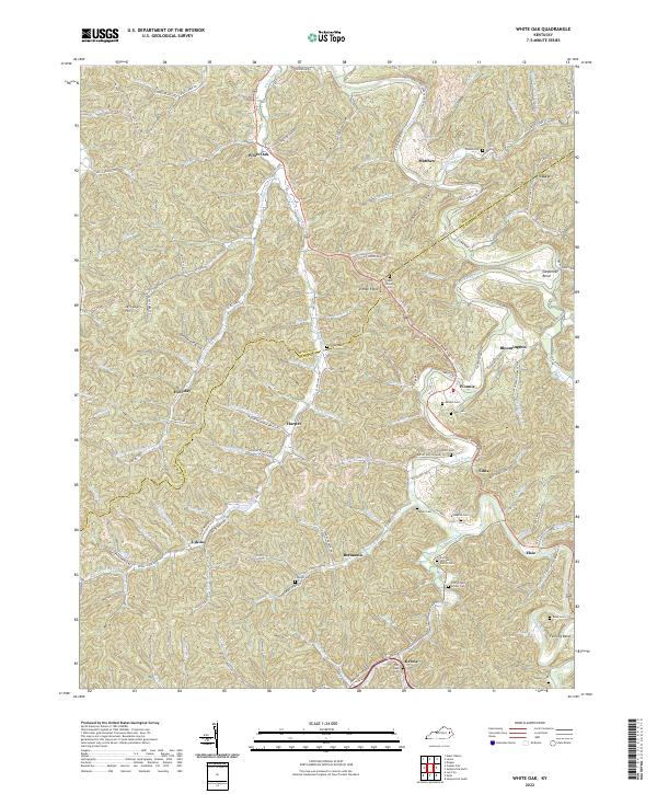 White Oak, KY — USGS 7.5-minute topo (2022)