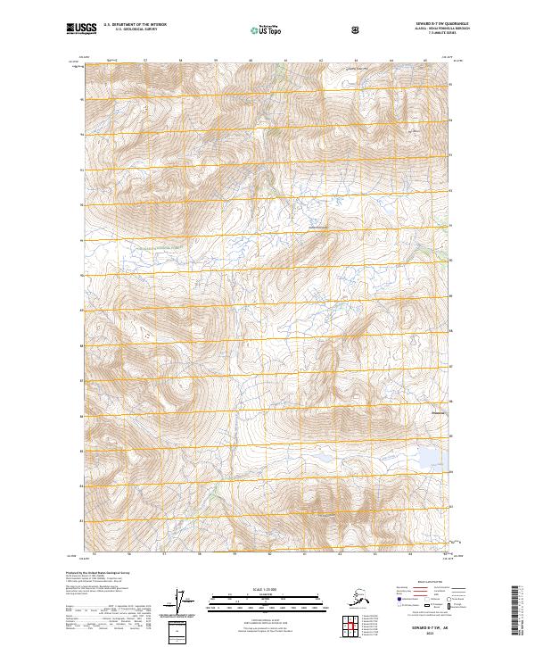 Seward B-7 SW, AK — USGS 7.5-minute topo (2023)