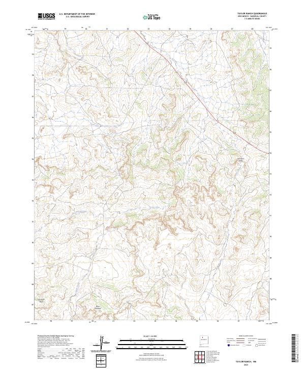 Taylor Ranch, NM — USGS 7.5-minute topo (2023)
