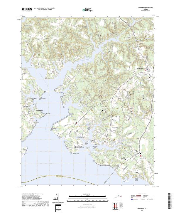 Irvington, VA — USGS 7.5-minute topo (2022)
