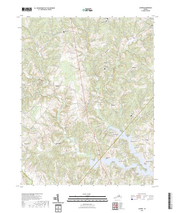 Lahore, VA — USGS 7.5-minute topo (2022)