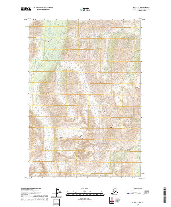 Valdez C-6 NW, AK — USGS 7.5-minute topo (2023)