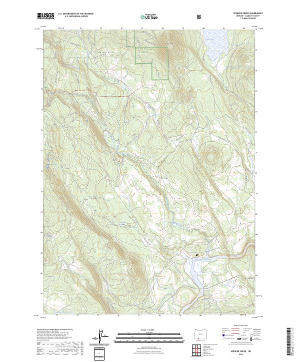 Spencer Creek, OR — USGS 7.5-minute topo (2024)