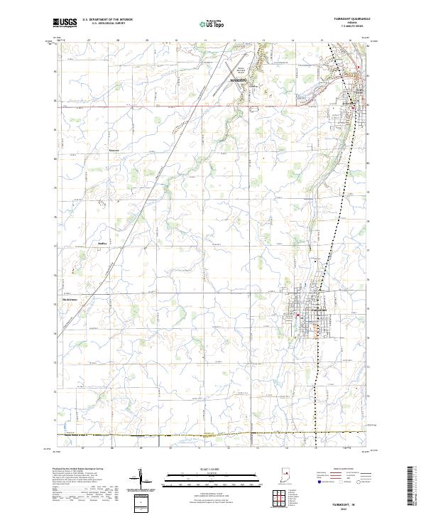 Fairmount, IN — USGS 7.5-minute topo (2022)