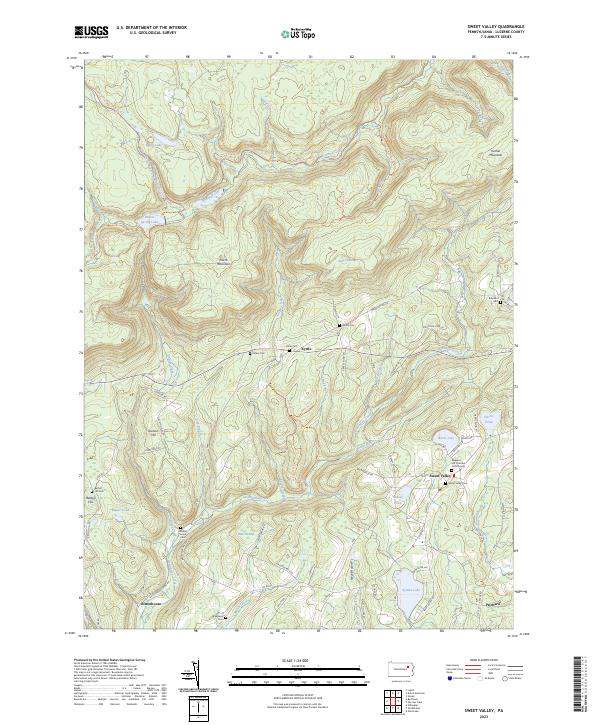 Sweet Valley, PA — USGS 7.5-minute topo (2023)