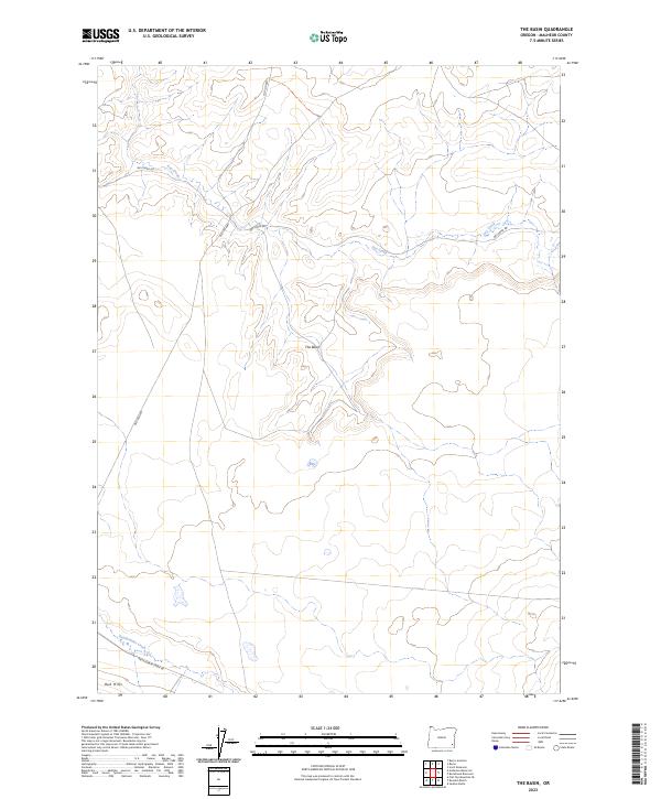 The Basin, OR — USGS 7.5-minute topo (2023)