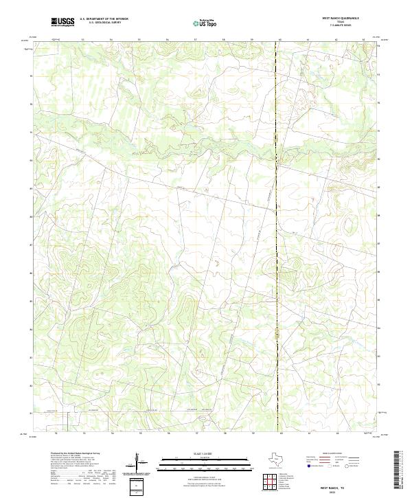 West Ranch, TX — USGS 7.5-minute topo (2022)