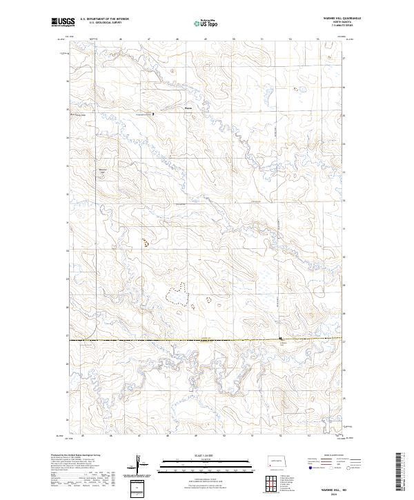 Warnke Hill, ND — USGS 7.5-minute topo (2024)